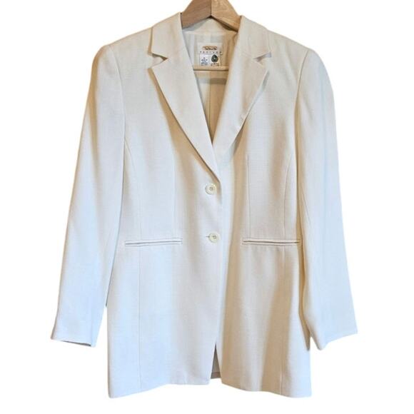 Talbots Blazer Wool Classy Professional Cream Women's Size 6 - Picture 1 of 9